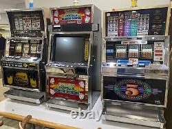 3 Slot Machines Double DoubleBonus Poker I Five Times Pay & Sizzling 7s No Keys