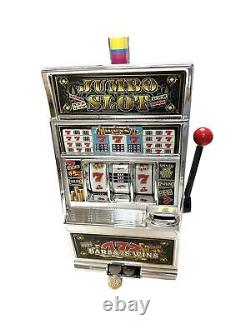777 Jumbo Slot Machine Casino Toy Piggy Bank Replica with Flashing Lights and