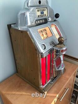 Antique 25 Cents jennings Slot Machine Sweep Stake Rare machine