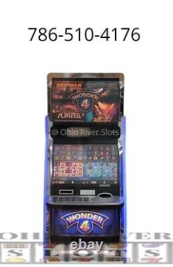 Aristocrat Viridian Widescreen Slot Machine Wonder 4 Bill acceptor, Handpay