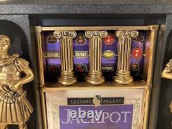 Caesars Palace Tabletop Jackpot Slot Machine Bank 1989 Franklin Mint Collectible