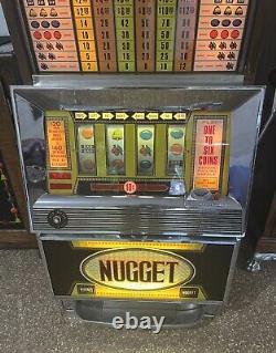 Continental Bally 10 Cent Slot Machine withStand 847-5 Made In Chicago 6MT-4418