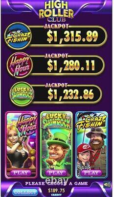IGS High Roller Club Slot Game Board(Happy Hour, Lucky Shamrock And Crazy Fish)