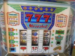 Japanese Pachislo Musashi 2 Electronic Slot Machine-240 Tokens & Keys-Works