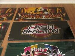 Lot of 10 Slot Machine & Video Poker Glass Panels IGT Konami Yahtzee CDS Used