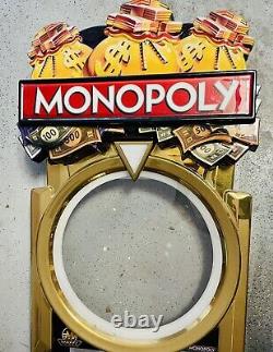 Monopoly Slot Machine Lighted Casino Topper with Detachable Fortune Wheel Facade