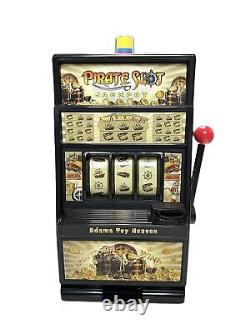 Pirate Jumbo Slot Machine Casino Toy Piggy Bank Replica with Flashing Lights