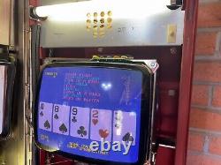 Vintage SLOT Machine Reno Nevada Casino Gambling Machine 1980s Draw Poker w key