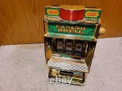Vintage WACO Casino Royal Tabletop Novelty Slot Machine 25 Cent Coin with Box