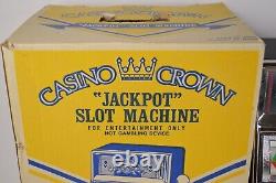 Vintage Waco Novelty Casino Crown Jackpot Slot Machine with Original Box WORKS