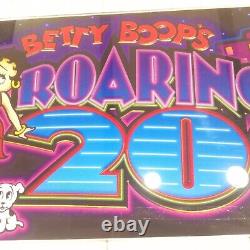 Vtg Slot Machine Casino Las Vegas Betty Boop Glass 20x9 Inch? Sign Art
