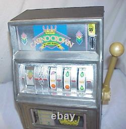 WACO Casino Crown Jackpot Slot Machine Novelty 25 cent Good Condition Japan